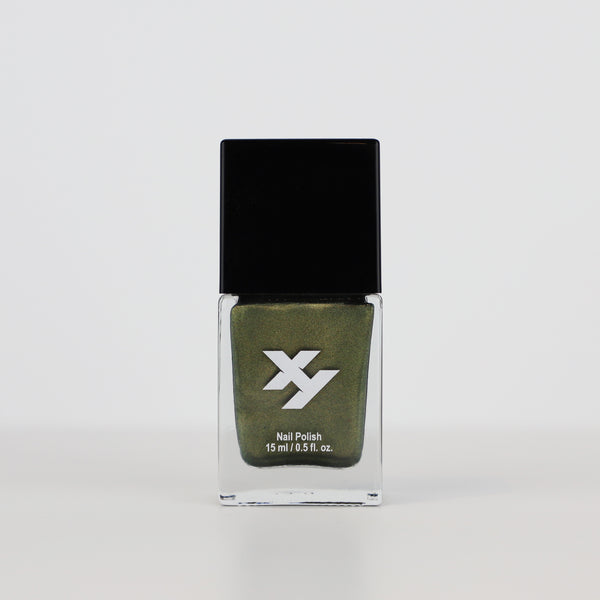 Front view of a bottle of Wanderer Y nail polish
